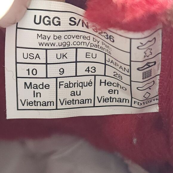 UGG Men\'s Neumel US 10 Red Suede Sheepskin Lined Ankle Chukka Boots Shoes main image 11